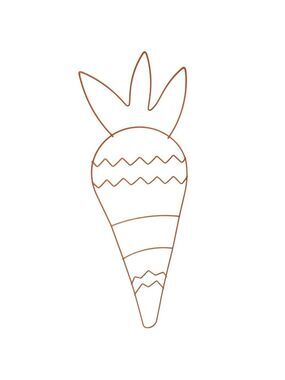Carrot Wreath Frame Easter Form Spring Door Decor DIY Orange Metal Farmhouse Cra